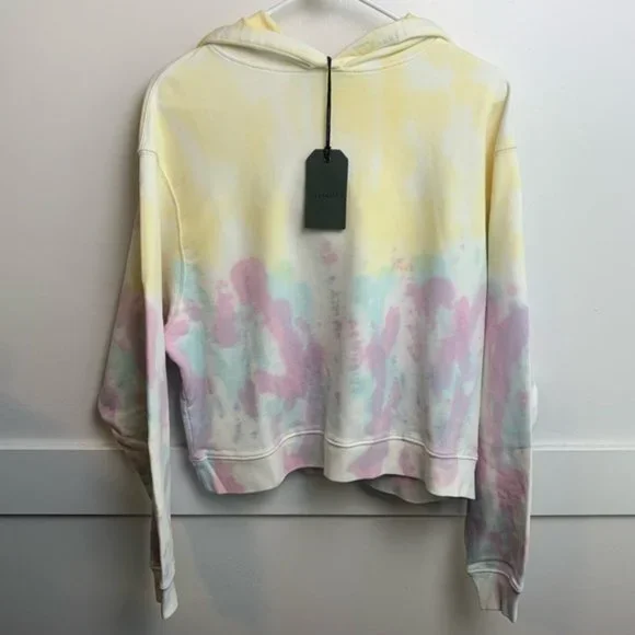 NWT All Saints Pippa Yellow/Lilac Tie Dye Hoody - Picture 3 of 9